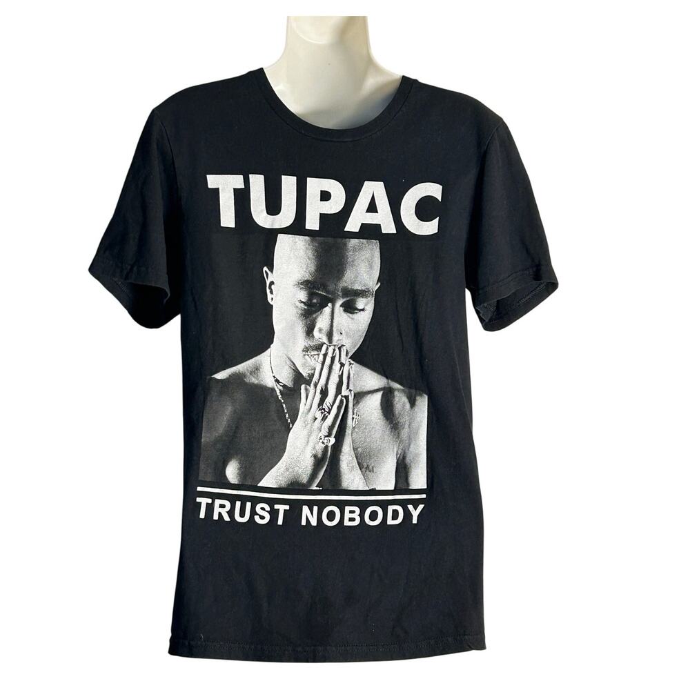 Vintage Tupac Trust Nobody Men’s Black T-shirt Tee 2Pac Hip-hop Rap Sz Small